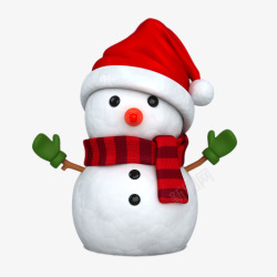 手套装饰圣诞节雪人高清图片