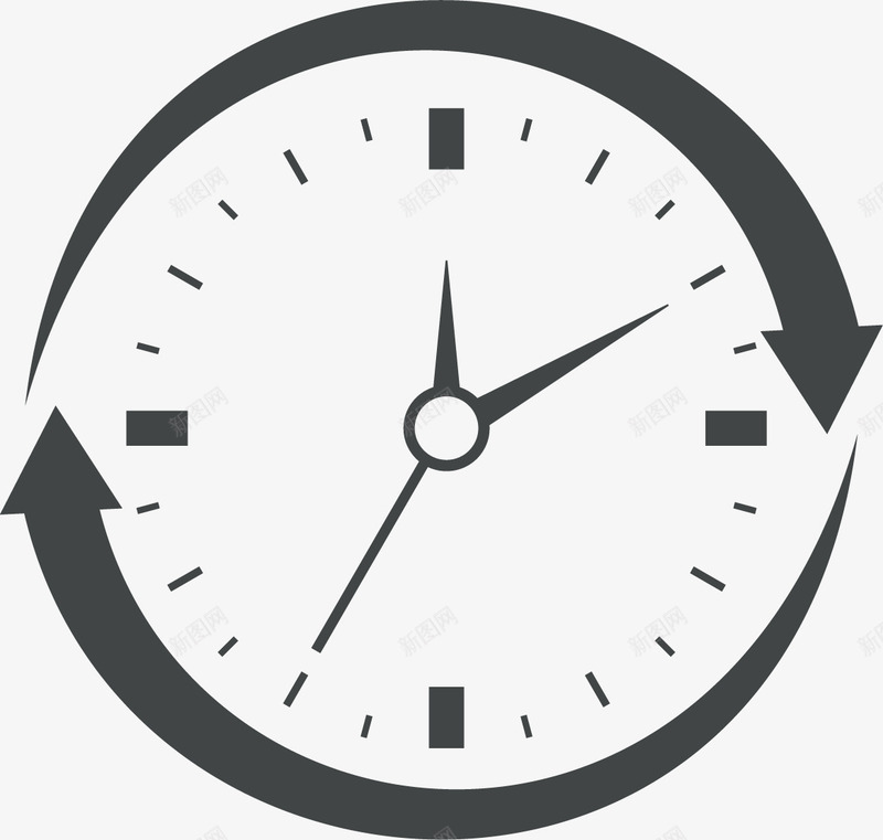 时钟图标png_新图网 https://ixintu.com 图标 圆圈刻度 圆形箭头 手表表面 时钟 时钟刻度 时间 时间盘 漫画时钟 箭头 钟表 闹钟 顺时针