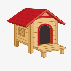 小狗房子可爱的卡通小狗窝高清图片