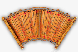 中秋诗句书法古代的木简高清图片