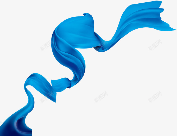 蓝色彩带丝带漂浮png免抠素材_新图网 https://ixintu.com 丝带 彩带 彩带缠绕 漂浮 蓝色 蓝色纽带