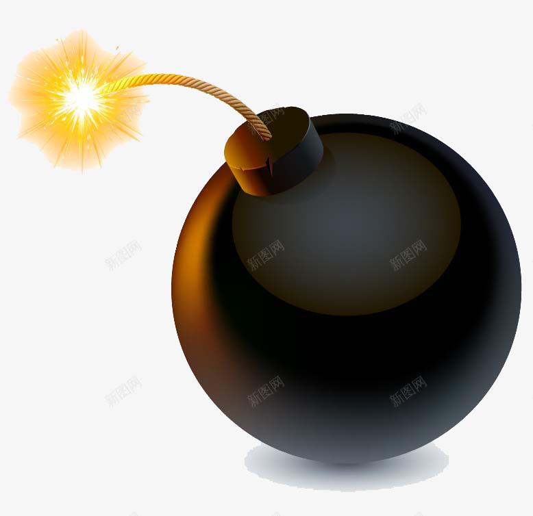 点燃的炸弹png免抠素材_新图网 https://ixintu.com 武器 武器库 炸弹 炸药 爆竹