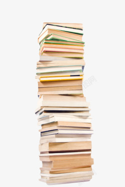 堆高不整齐堆高的书籍实物高清图片