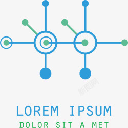 移动互联网公司logo线条互联网公司logo矢量图图标高清图片