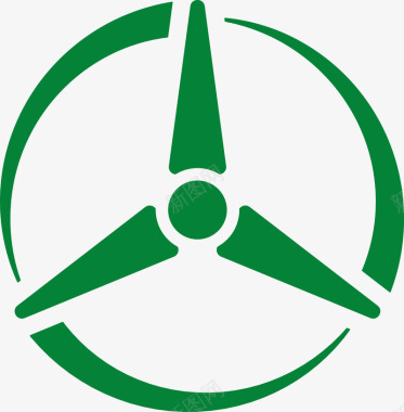 绿色风车扇叶图标图标