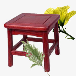 实物红木油漆凳素材