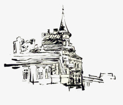 城市素描素材