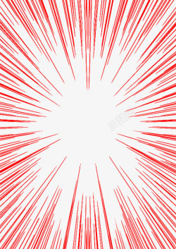 红色爆炸星爆炸线条高清图片