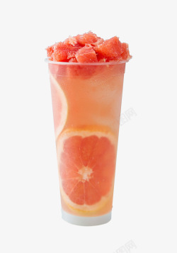 清凉夏季海报柚子水果茶奶茶高清图片