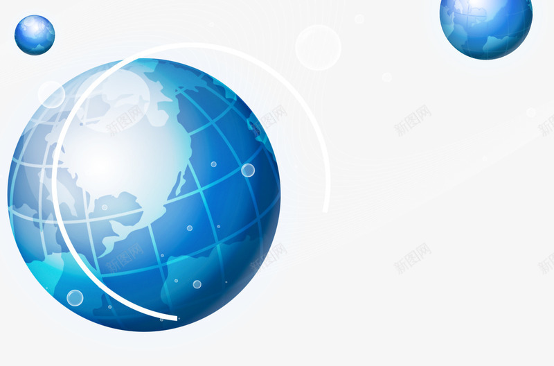 地球组合png免抠素材_新图网 https://ixintu.com 信息技术 商业科技 现代科技 科技发展 蓝色地球 金融科技