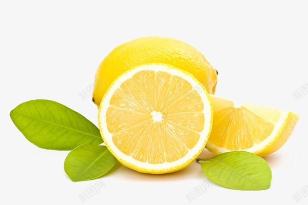 黄色柠檬绿叶水果png免抠素材_新图网 https://ixintu.com 柠檬 水果 绿叶 黄色