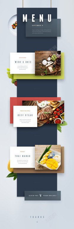 menumenu菜单蓝色食物海报背景高清图片