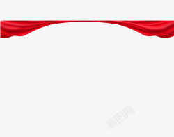 红色装饰中国风帷幔装饰素材