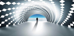 隧道设计隧道灯光炫技光高清图片