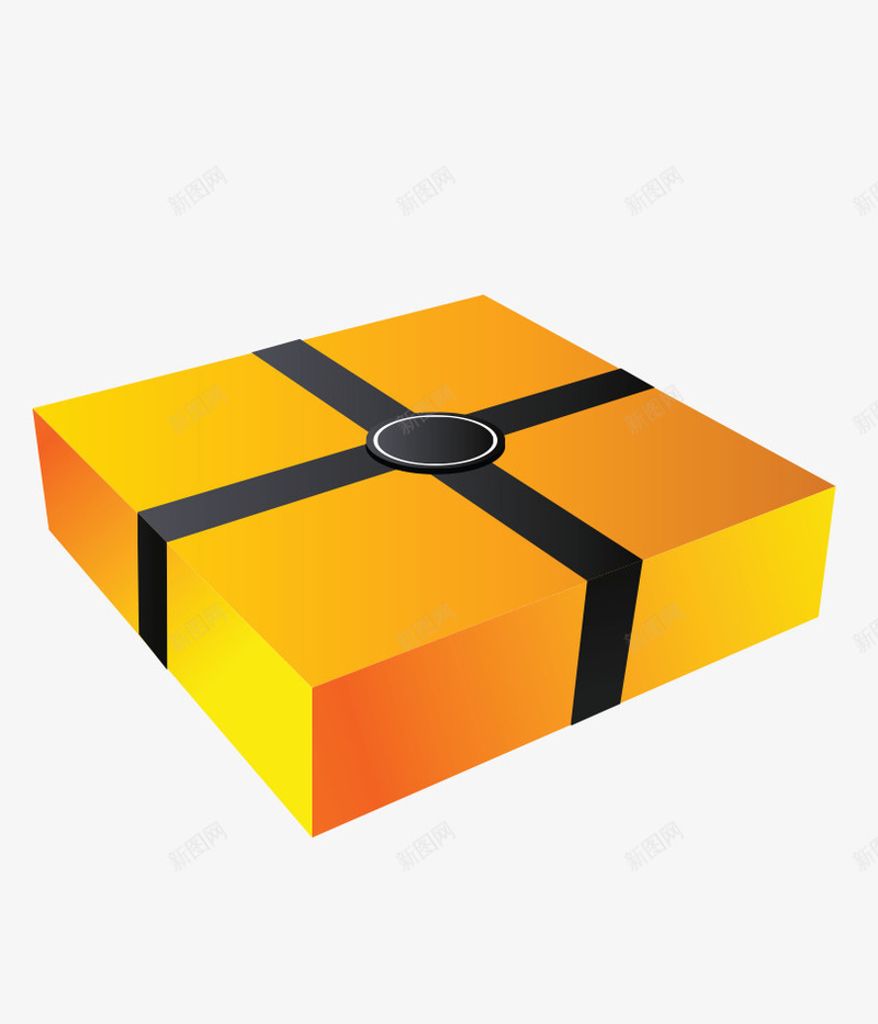 一个黄色的包装盒子png免抠素材_新图网 https://ixintu.com 包装 包裹 盒子 矢量盒子 礼物 礼物盒子 购物