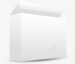 开盖盒子白色开盖的立方体盒子高清图片