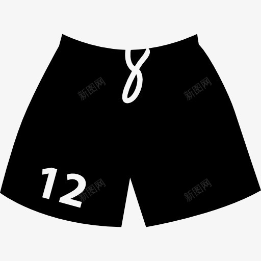足球短裤12号图标png_新图网 https://ixintu.com 12号 足球 足球短裤 运动短裤