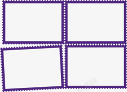 紫色波纹相框素材