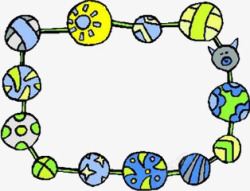 卡通星球边框素材