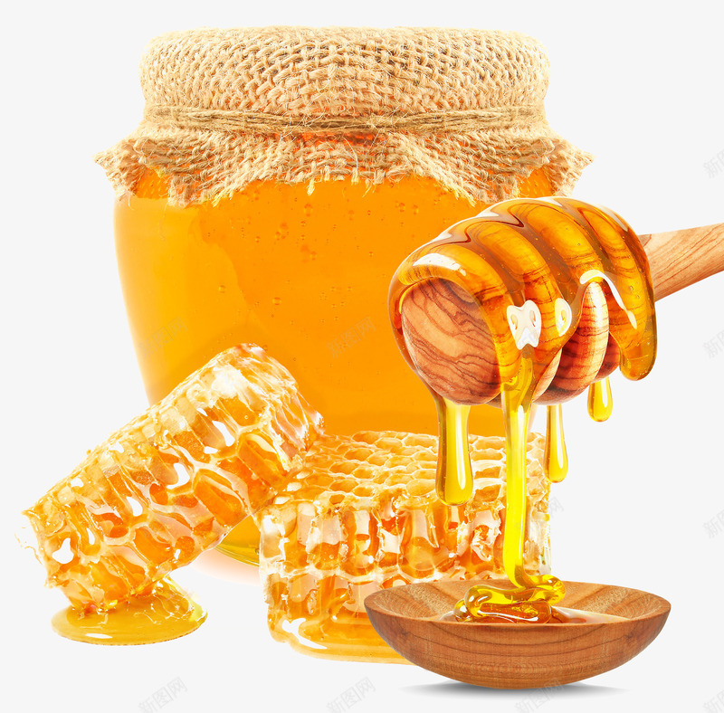 诱人蜂蜜png免抠素材_新图网 https://ixintu.com 一勺蜂蜜 点心 甜品 食物原料