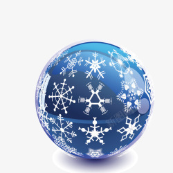 蓝色雪球四处飘花高清图片