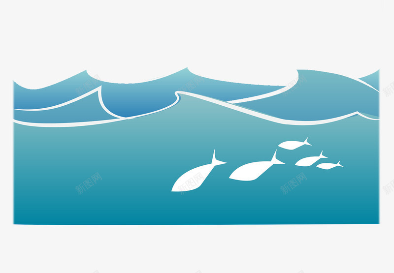 海洋里的水纹png免抠素材_新图网 https://ixintu.com 卡通水纹 小鱼 水纹 浪花 海洋