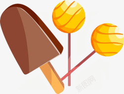 手绘甘蔗雪糕棒棒糖图标高清图片
