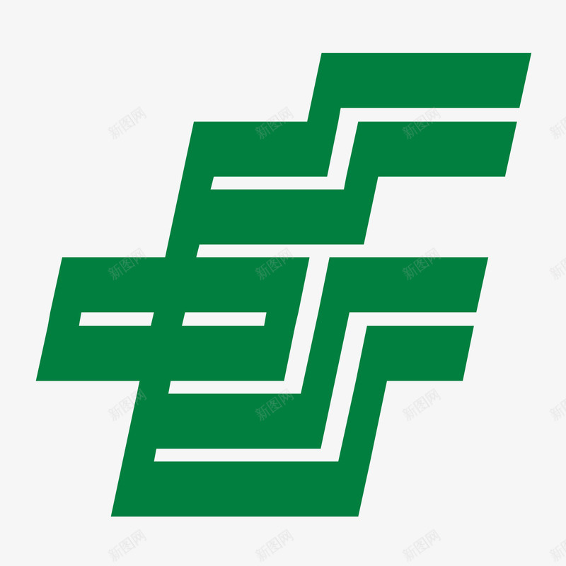 绿色邮政储蓄银行logo矢量图图标
