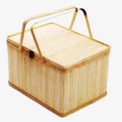 一个竹框盒子素材