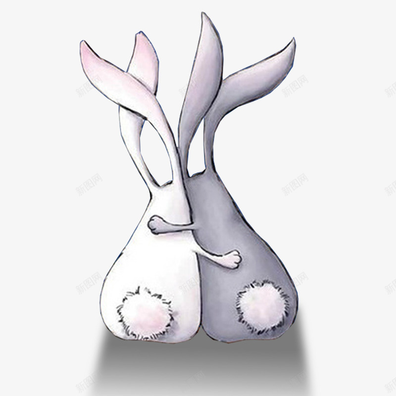 可爱小兔子png免抠素材_新图网 https://ixintu.com 兔子 兔子简笔画 卡通 可爱 唯美 唯美兔子 拥抱 浪漫 爱情 睡觉的小兔子 紧紧拥抱 背影