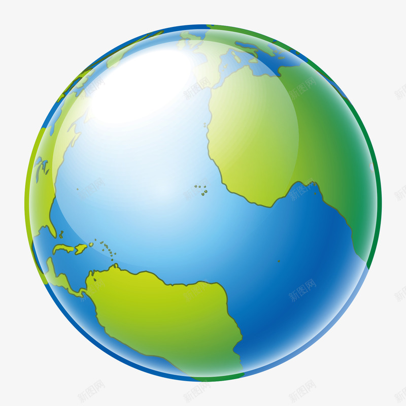环保地球精致图标png_新图网 https://ixintu.com 图标 地球仪 球体 立体