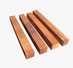 厚实木材制作棕色方形木料高清图片