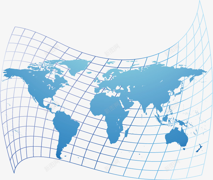 立体动感世界地图png免抠素材_新图网 https://ixintu.com 世界地图 世界地图素材 动感地图 线条底纹