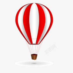 乘坐气球卡通热气球矢量图高清图片