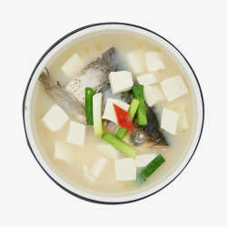鲢鱼头豆腐汤汤羹素材