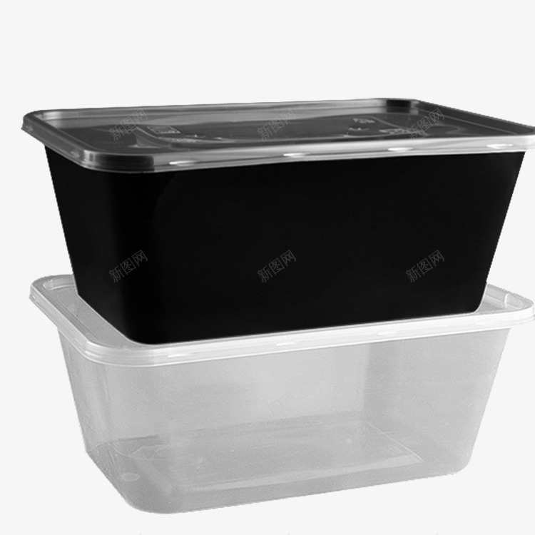 一次性餐盒png免抠素材_新图网 https://ixintu.com 产品实物 塑料打包盒 外卖饭盒 快餐盒 打包盒 长方形餐盒 餐盒 黑色餐盒