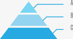 三级PPT金字塔图标高清图片