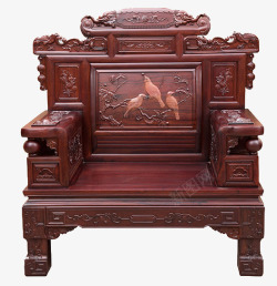 红酸枝木宫廷式图案雕花复古酸枝椅高清图片