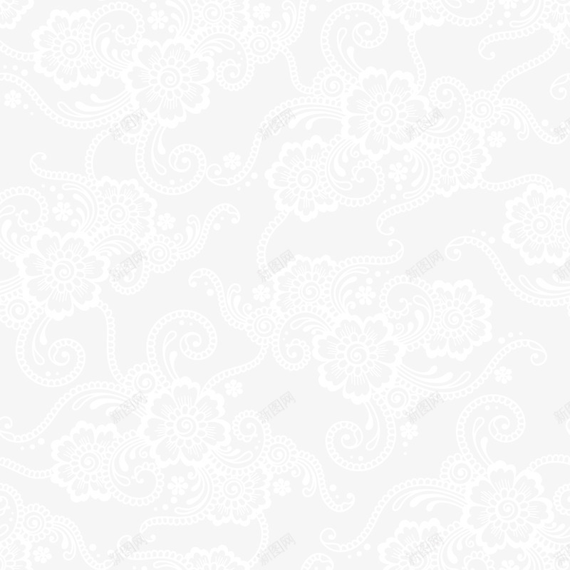 白色清新花纹png免抠素材_新图网 https://ixintu.com 免抠PNG 底纹 白色花朵 花朵图案 花朵底纹 花纹 蕾丝桌布 蕾丝花