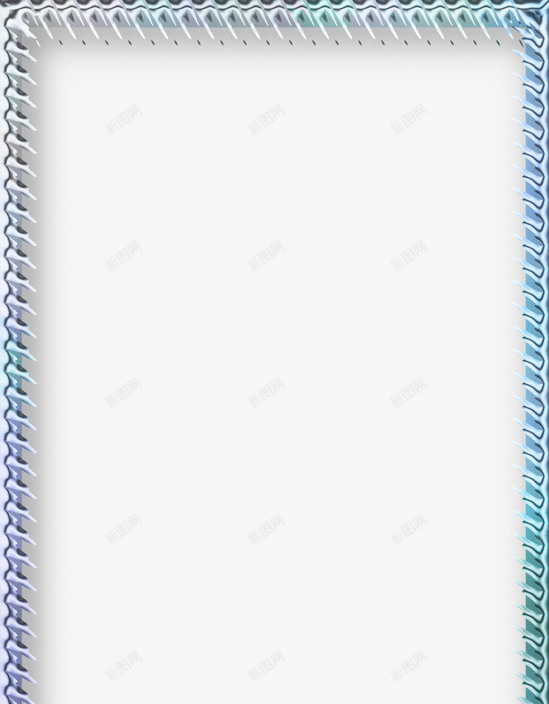 蓝色创意尖刺相框png免抠素材_新图网 https://ixintu.com 创意相框 尖刺相框 蓝色相框