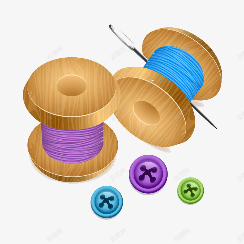 纽扣和线团png免抠素材_新图网 https://ixintu.com 纽扣和线团纽扣和线团模板下载纽扣线团工具绣花针