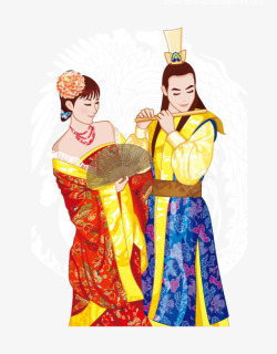 中式婚纱照素材
