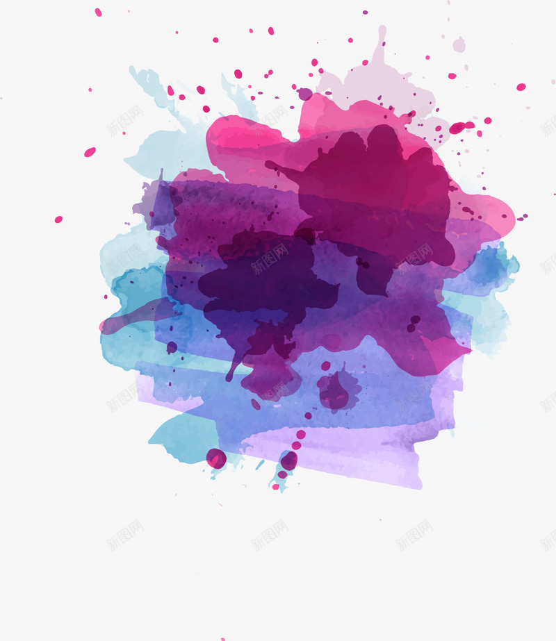 紫色多彩涂料png免抠素材_新图网 https://ixintu.com 水墨 水彩 画画 紫色涂料 绘画 美术 颜料