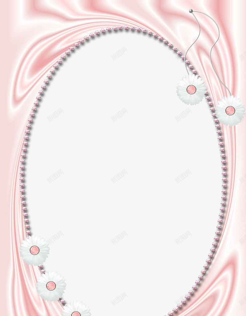 粉色纹理相框png免抠素材_新图网 https://ixintu.com 白色小花 相框素材 相框边框图片素材 粉色纹理背景素材 装饰素材