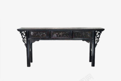 古典家具书桌古典家具古代黑色木质书桌图高清图片