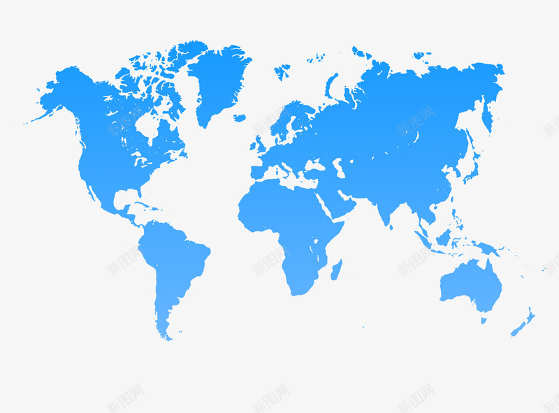 世界平面地图png免抠素材_新图网 https://ixintu.com 世界地图 蓝色