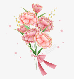 妇女节母亲节一束粉色康乃馨高清图片