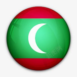 国旗马尔代夫对世界标志图标图标