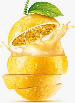 果肉果汁非常新鲜的柠檬高清图片