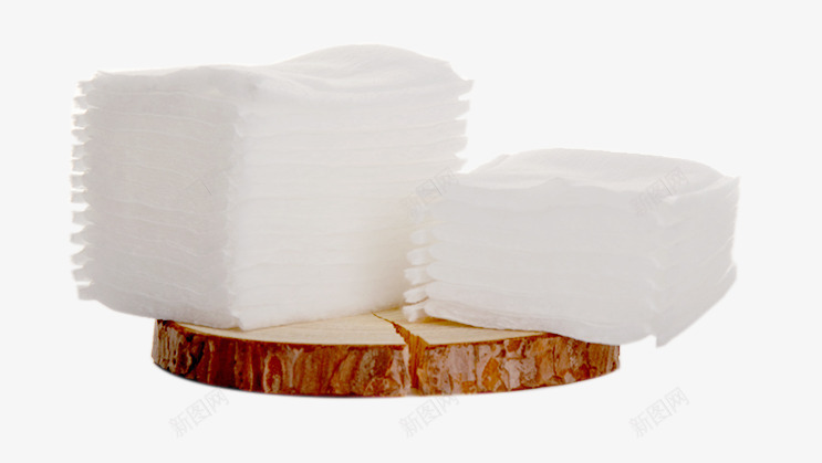 创意木头上的卸妆棉png免抠素材_新图网 https://ixintu.com 产品实物 创意木头上的卸妆棉 化妆棉 有机棉 棉柔护肤化妆棉